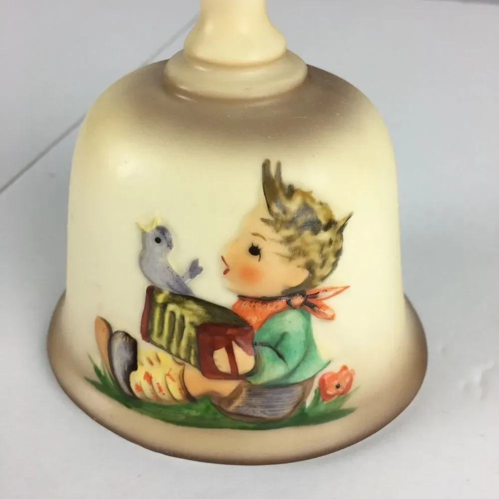 Vintage 1978 Hummel German Boy with Accordion Bell Made in West Germany